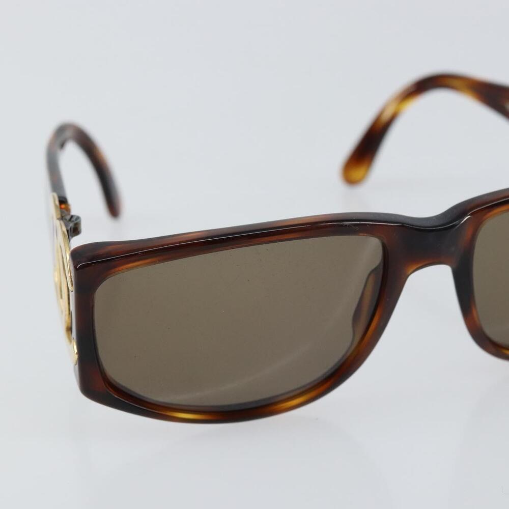 CHANEL COCO Mark Sunglasses plastic Brown CC Auth yk20054 - Picture 6 of 12